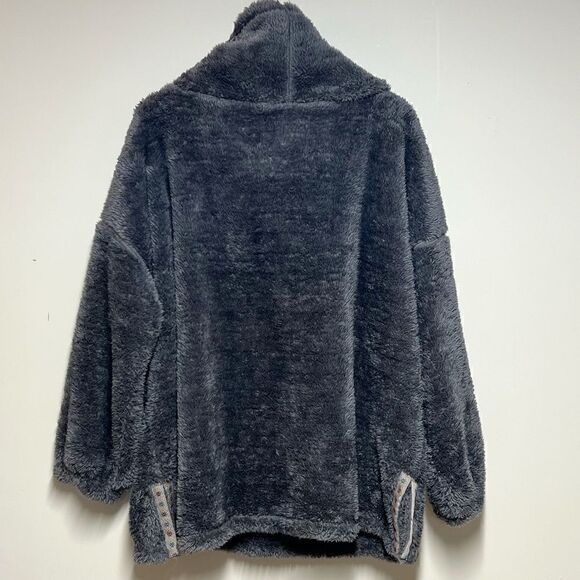 Sundance Womens Gray Cowl Neck Sherpa Mountain Loft Pullover Teddy Sweater XL - Picture 2 of 8
